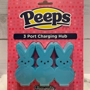 Peeps 3 Port Charging Hub, Blue